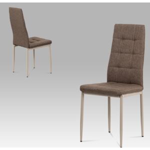 Artium Jídelní židle, cappuccino látka, kov matný cappuccino - DCL-397 CRM2
