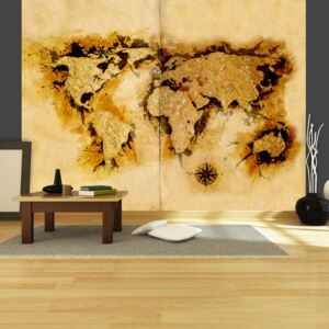 Fototapeta Bimago - Gold-diggers' map of the World + lepidlo ZDARMA 200x154 cm