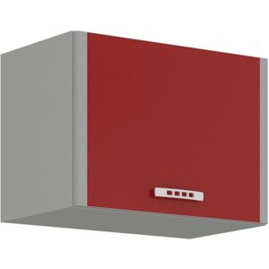 Závěsná skříňka do kuchyně 50x40 cm 15 - SCARLET - Bordo / Lišty Hliníkové