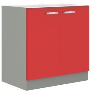 Spodní kuchyňská skříňka 80 cm 04 - HULK - Červená lesklá