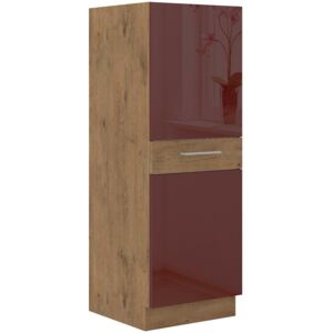 Kuchyňská šuplíková skříňka 50 x 145 cm 03 - VISION - Bordo / Dub lancelot
