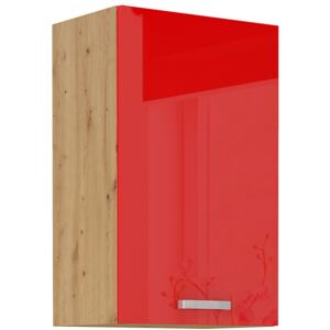 Policová kuchyňská skříňka horní šířka 45 cm 27 - MYSTIC - Červená lesklá