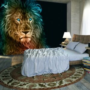 Fototapeta Bimago - Abstract lion + lepidlo ZDARMA Vliesová fototapeta - 200x140cm