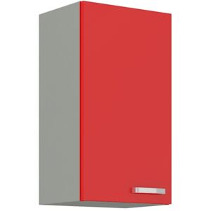 Horní závěsná skříňka do kuchyně 40 x 72 cm 04 - HULK - Červená lesklá