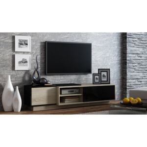Televizní stolek SIGMA 1 černá/dub sonoma (Moderní televizní stolek v)