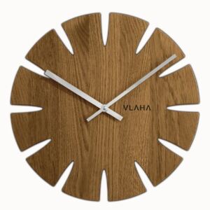 VLAHA VCT1014 dubové hodiny se stříbrnými ručičkami