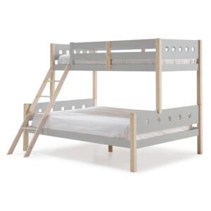 Aldo Patrová postel ve skandinávském designu Compte, light grey large