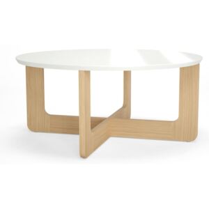 Bílý dřevěný konferenční stolek Artemob Charlie