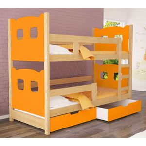 Patrová postel Oli A + 2x matrace - oranžová