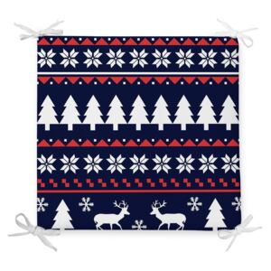 Vánoční podsedák s příměsí bavlny Minimalist Cushion Covers Santas Village, 42 x 42 cm