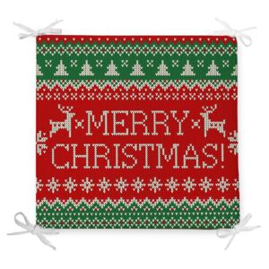 Vánoční podsedák s příměsí bavlny Minimalist Cushion Covers Merry, 42 x 42 cm