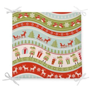 Vánoční podsedák s příměsí bavlny Minimalist Cushion Covers Elves, 42 x 42 cm