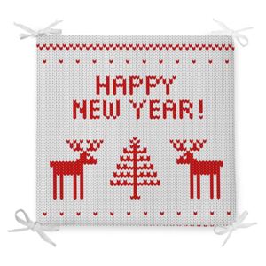 Vánoční podsedák s příměsí bavlny Minimalist Cushion Covers Happy, 42 x 42 cm