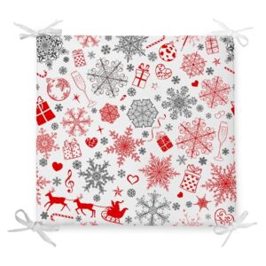 Vánoční podsedák s příměsí bavlny Minimalist Cushion Covers Ornaments, 42 x 42 cm