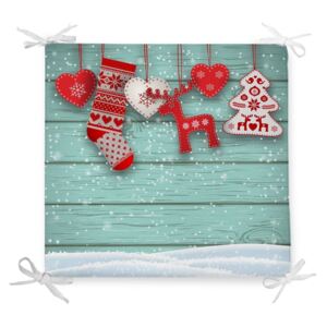 Vánoční podsedák s příměsí bavlny Minimalist Cushion Covers Gingerbread, 42 x 42 cm