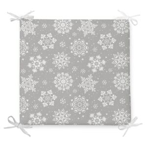 Vánoční podsedák s příměsí bavlny Minimalist Cushion Covers Flakes, 42 x 42 cm