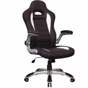 Nábytkáři Q-024 - kancelářská židle - koženka černá/bílá (S) (K150-Z)