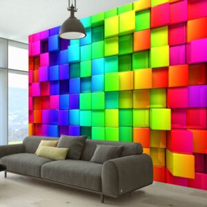 Fototapeta Bimago - Colourful Cubes + lepidlo zdarma 200x140 cm
