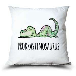 Polštář s potiskem - Prokrastinosaurus