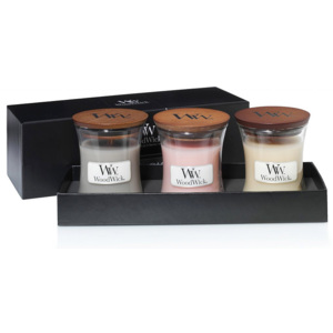 WoodWick – Vánoční dárková sada svíček, 3 x 85 g