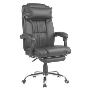Kancelářská židle z černé ekokůže LUXURY