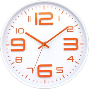 Postershop Nástěnné hodiny: Oranžová čísla - 30 cm