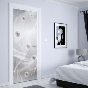 GLIX Fototapeta na dveře - 3D Modern Silver Design | 91x211 cm