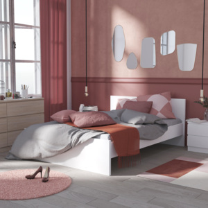 Moderní postel bílá 140 Haven