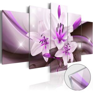 Skleněný obraz Bimago - Violet Desert Lily 100x50 cm