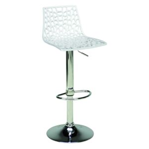 SitBe Bílá plastová barová židle Coral