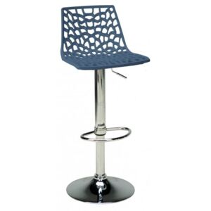 SitBe Modrá plastová barová židle Coral