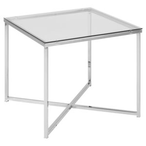 SCANDI Skleněný konferenční stolek Claire 50x50 cm