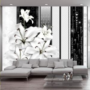 Fototapeta Bimago - Crying lilies in white + lepidlo ZDARMA 200x140 cm