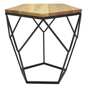 FormWood Černý dubový odkládací stolek Culty 36,5 cm
