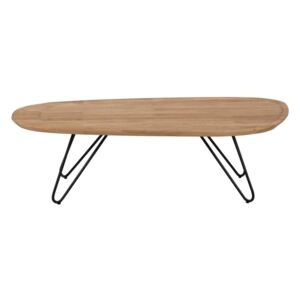 Black Friday -15% Odkládací stolek s deskou z dubového dřeva Windsor & Co Sofas Elipse, 130 x 68 cm