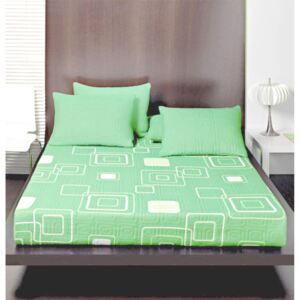Forbyt Přehoz na postel s návleky, Yanni, zelený, 240 x 260 cm zelená 240 x 260 cm + 2 ks 40 x 40 cm