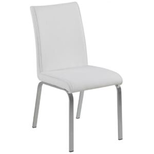 SCANDI Bílá jídelní židle Leona