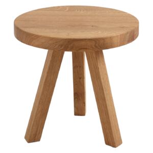 Nordic Design Přírodní masivní konferenční stolek Tre Ø 40 cm