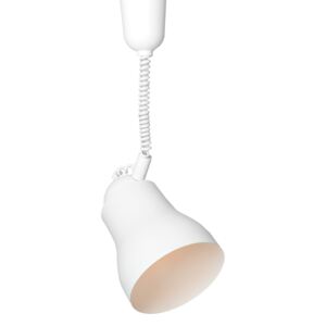 Nordic Design Bílá kovová závěsná lampa Globo