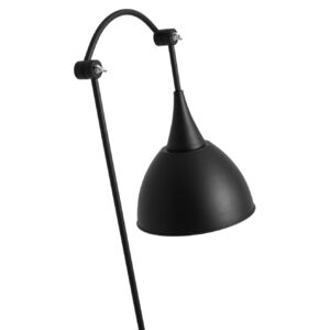 Nordic Design Černá kovová stojací lampa Eby