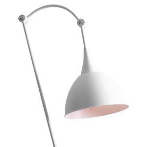 Nordic Design Bílá kovová stojací lampa Eby