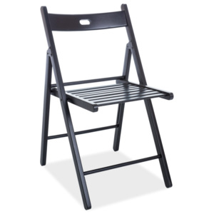 Skládací dřevěná jídelní židle v černé barvě typ II KN916