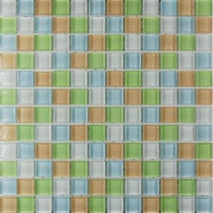 Maxwhite ASHS242 Mozaika skleněná, zelená, žlutá, bílá, modrá