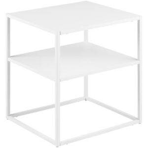 SCANDI Bílý kovový odkládací stolek Renna 45 x 40 cm