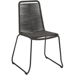 Tmavě šedá pletená zahradní židle LaForma Meagan