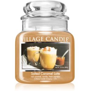 Village Candle Salted Caramel Latte vonná svíčka (Glass Lid) 389 g