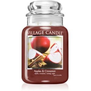 Village Candle Apples & Cinnamon vonná svíčka (Glass Lid) 602 g