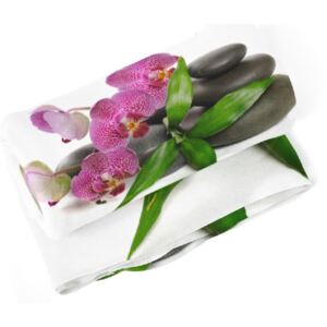 Deka Orchidej na kamenech (Rozměr : 150 x 120 cm)
