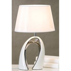 Stolná lampa TUNNEL - biela/strieborná