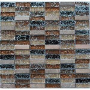 Maxwhite JSM-BL009 Mozaika sklo-kamenná ,béžová, hnědá